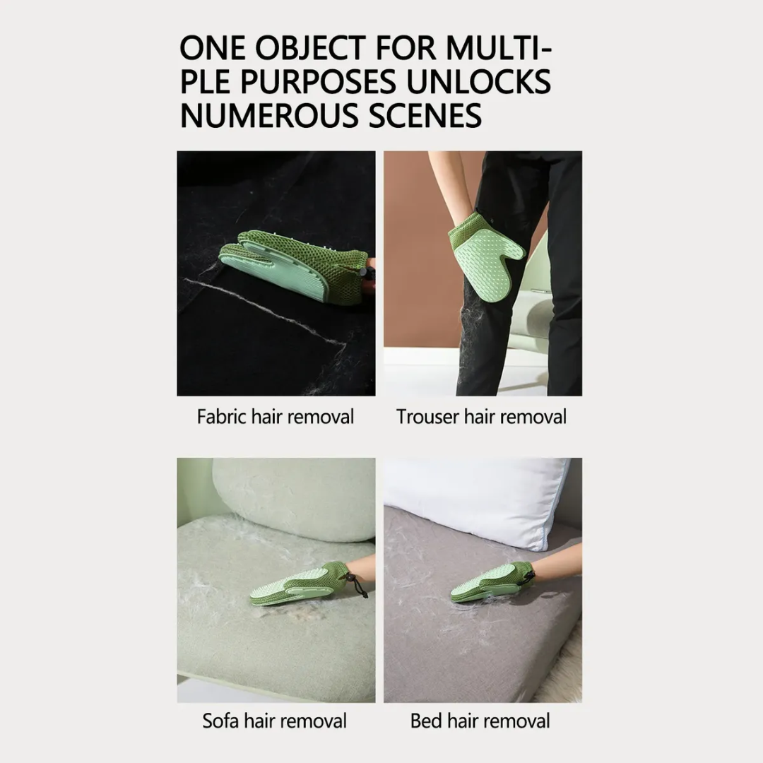 Glove for easy pet hair removal