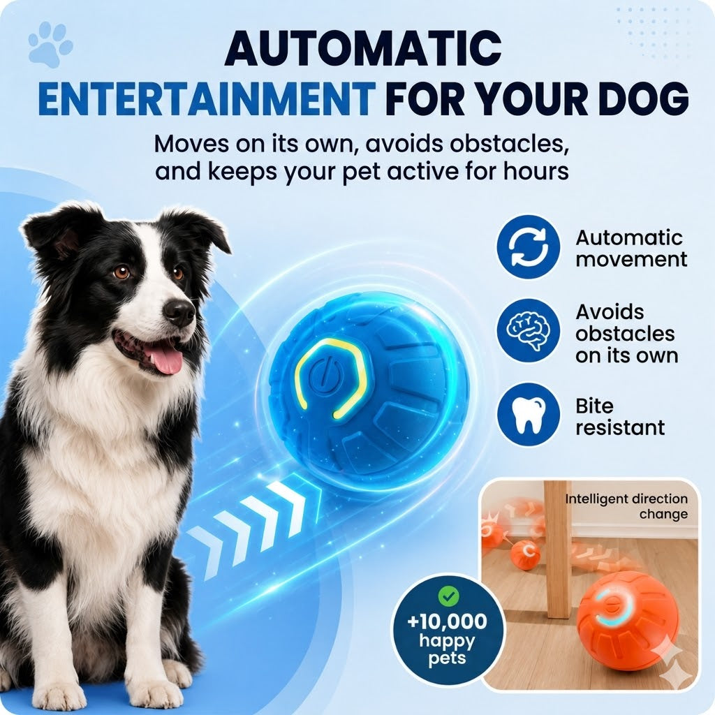 VeluroPaw Smart Ball That Jumps By Itself